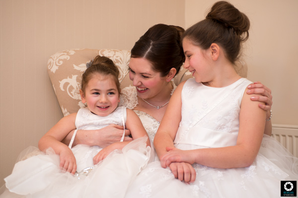 Bride and flower girls wedding photographers